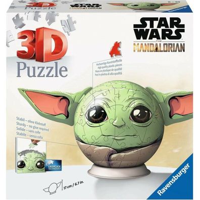 3D Puzzel-Ball Mandalorian Grogu mit Ohren (Teile 72)
