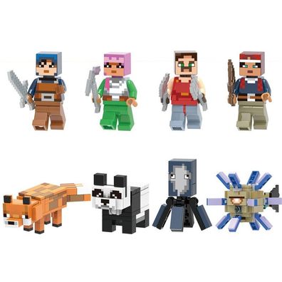 Minecraft building blocks kids toys villain model toys 8pcs-X0299
