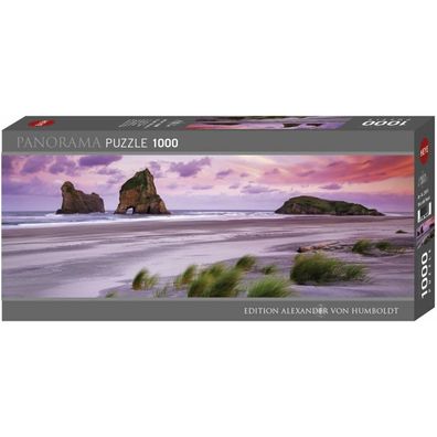 1000 Teile Panorama Puzzle - Humboldt Edition: Wharariki Beach