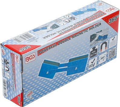 Kraft-Doppelmagnethalter | Winkel einstellbar | 22,7 kg