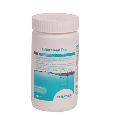 Bayrol Filterclean Tab 1 kg 200g-Tabletten Desinfektion Filter Sand Glas Pool