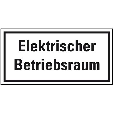 Hinweisschild Elektrischer Betriebsraum, Kunststoff, 200x100mm