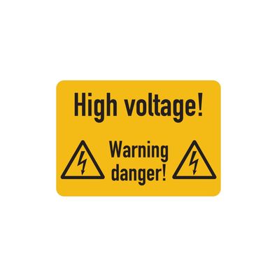 Warnschild, High voltage!, Folie - ISO 7010