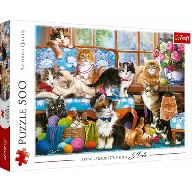 TREFL Puzzle Katzenfamilie 500 Teile
