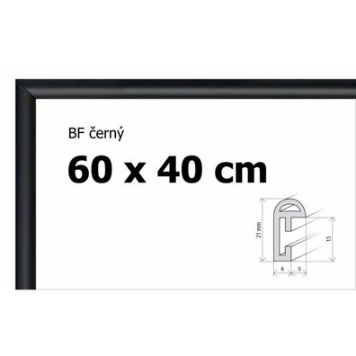 BFHM Kunststoff-Puzzle-Rahmen 60x40cm - schwarz
