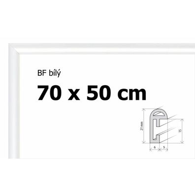 BFHM Kunststoff-Puzzle-Rahmen 70x50cm - weiß