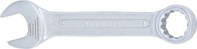 Maul-Ring-Schlüssel, extra kurz, 15 mm