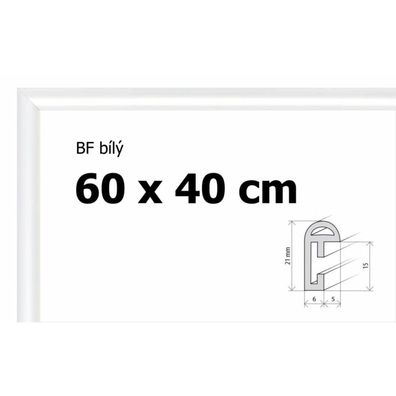 BFHM Kunststoff-Puzzle-Rahmen 60x40cm - weiß