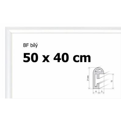 BFHM Kunststoff-Puzzle-Rahmen 50x40cm - weiß