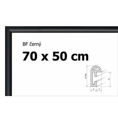 BFHM Kunststoff-Puzzle-Rahmen 70x50cm - schwarz