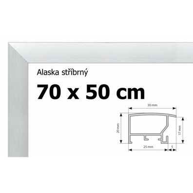 BFHM Alaska Aluminium-Puzzle-Rahmen 70x50cm - silber