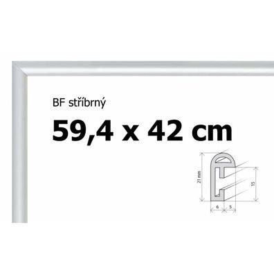 BFHM Kunststoff-Puzzle-Rahmen 59,4x42cm A2 - silber