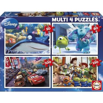 EDUCA Puzzle Disney Pixar Mix 4in1 (50,80,100,150 Teile)