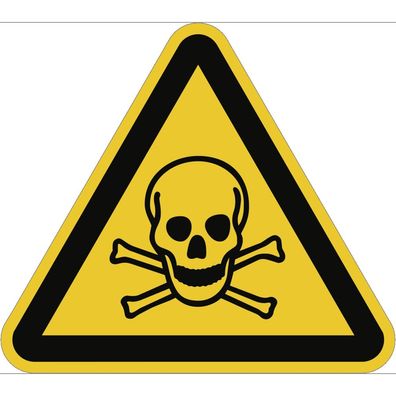 Warnung vor giftigen Stoffen ISO 7010, Alu, 200 mm SL