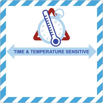Time & Temperature Sensitive zum Selbstbeschriften, Folie, 100x100 mm