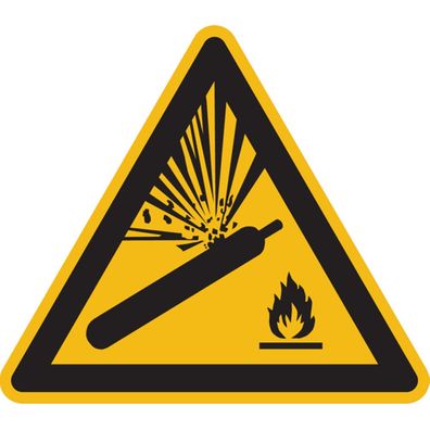 Warnschild, Warnung vor Gasflaschen W029 - ASR A1.3 (DIN EN ISO 7010)