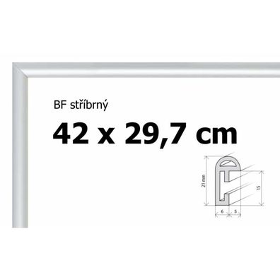 BFHM Kunststoff-Puzzle-Rahmen 42x29,7cm A3 - silber