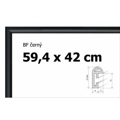 BFHM Kunststoff-Puzzle-Rahmen 59,4x42cm A2 - schwarz