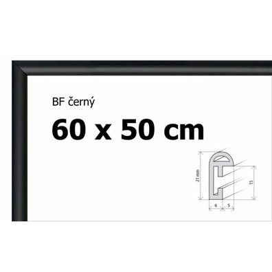 BFHM Kunststoff-Puzzle-Rahmen 60x50cm - schwarz