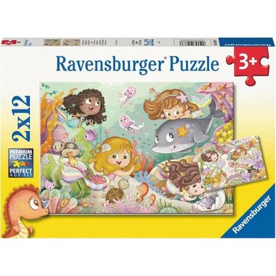 Kinderpuzzle Kleine Feen und Meerjungfrauen (2x 12 Teile)