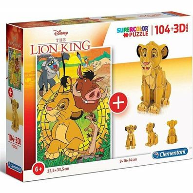 Clementoni 104 + 3D Puzzle Lion King 20158 X6