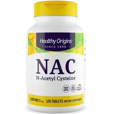 Healthy Origins, NAC (N-Acetyl Cysteine), 1000mg, 120 Tabletten