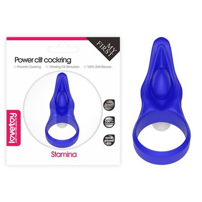 Power Clit Silikon Cockring Blau