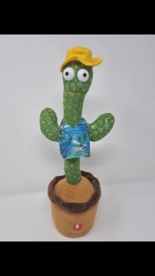 Plüschtiere tanzender Kaktus Spielzeug Schallplatte wiederholen singende LED-Leuch