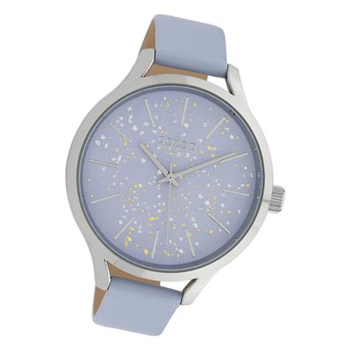 Oozoo Leder Damen Uhr C10089 Analog Quarzuhr Armband blau Timepieces UOC10089