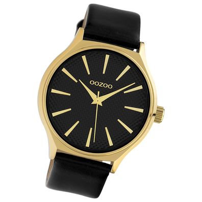 Oozoo Damen Armbanduhr Timepieces Analog Leder schwarz UOC10109