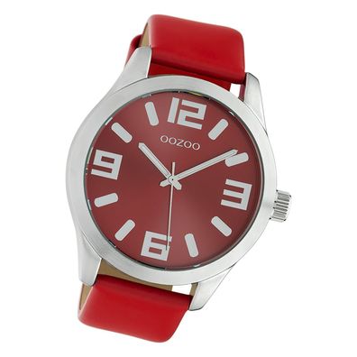 Oozoo Damen Armbanduhr Timepieces Analog Leder rot UOC10237