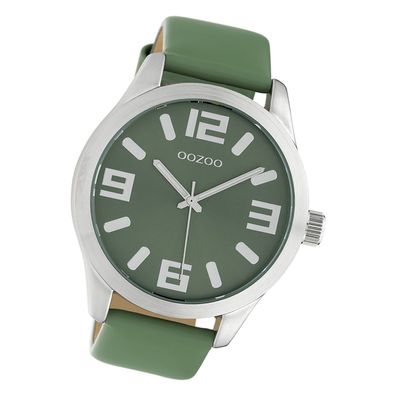 Oozoo Unisex Armbanduhr Timepieces Analog Leder biscay-grün UOC10238