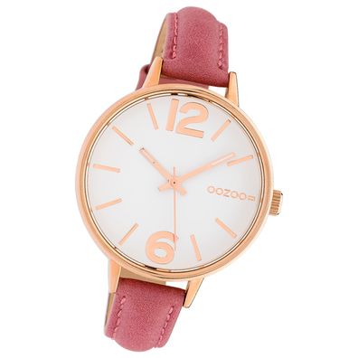 Oozoo Damen Armbanduhr Timepieces Analog Leder pink UOC10456