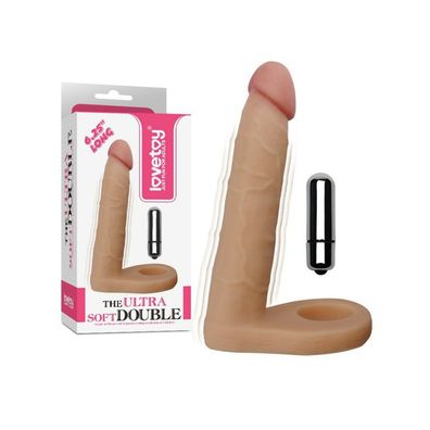 Love Toy - The Ultra Soft Double Vibrierender Dildo 16 cm