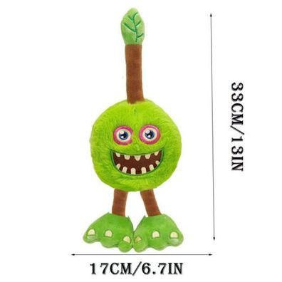 My Singing Monsters Furcorn Plush Toy 33cm Green Little Monster Stuffed Doll DE
