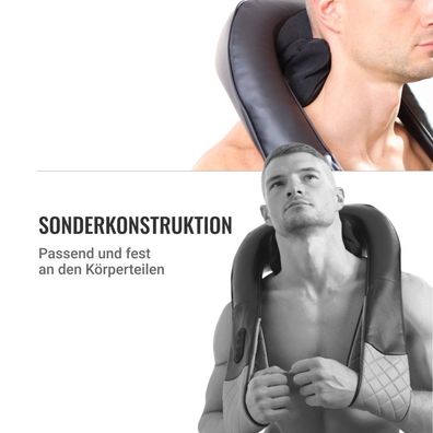 GESS Nackenmassagegerät, Rücken Schulter und Massagegürtel mit Wärmefunktion