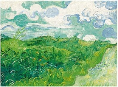 Poster Grüne Weizenfelder, - Vincent van Gogh - 84 x 106cm
