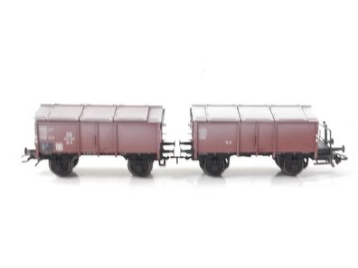 Märklin H0 Güterwagen Klappdeckel Doppeleinheit 348 344 DB / NEM