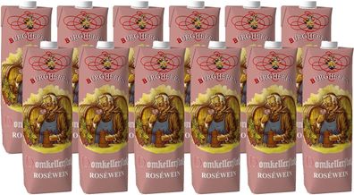 12x Domkellerstolz Ros&eacute; wein 9,5%vol. Tafelwein Tetrapack 12x1l Rose Kochwein