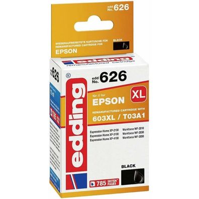 edding EDD-626 schwarz Tintenpatrone ersetzt EPSON 603XL Bk