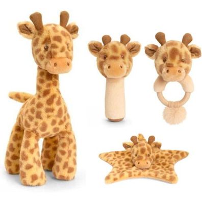 Keeleco 100 % recycelt Baby Huggy Giraffe Themendecken, Rasseln, Pluschtier