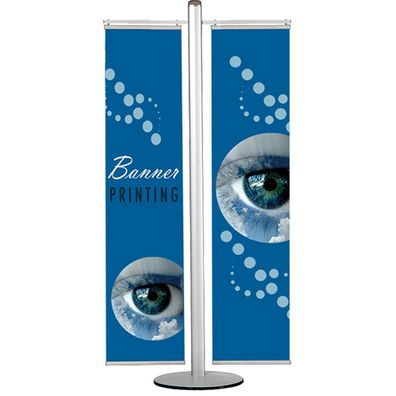 Infoständer 17 Doppelseitig mit 2 Stck. 40cm Banner