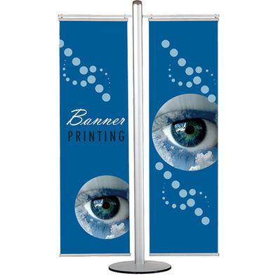 Infoständer 17 Doppelseitig mit 2 Stck. 50cm Banner