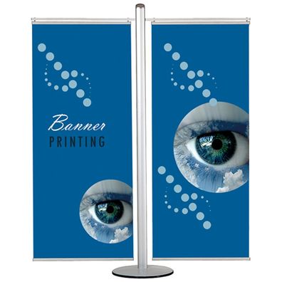 Infoständer 17 Doppelseitig mit 2 Stck. 70cm Banner