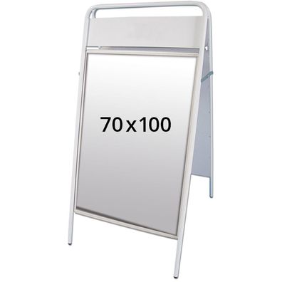 Expo Sign Kundenstopper mit Logoplatte, weiss, 70 x 100 cm