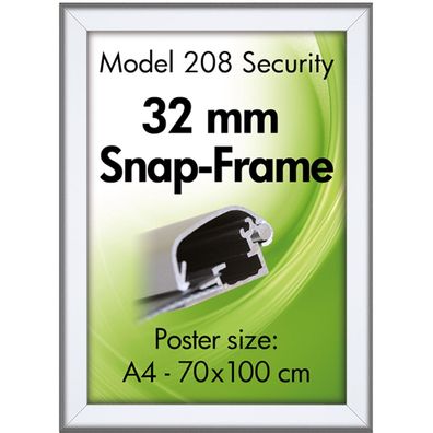 Security FRAME Alurahmen 32mm (G) 70x100cm Alu