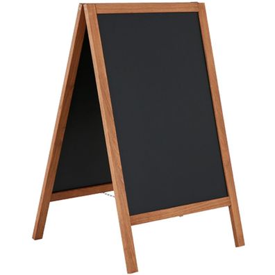 Kundenstopper, Wooden A-Board Dark mit Metalltafel