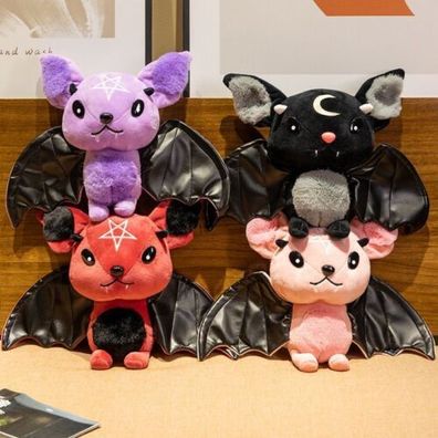 Halloween Bat Plush Toy Stuffed Animal Doll Kids Gift Moon Star Pillow Decor