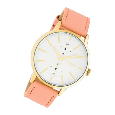 Oozoo Leder Damen Uhr C10588 Analog Quarzuhr Armband rosa Timepieces UOC10588