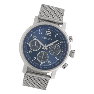 Oozoo Unisex Armbanduhr Timepieces Analog Edelstahl blau UOC10700